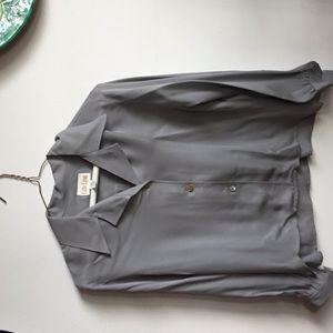 Grey silk blouse